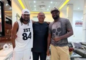 Picture of Peter Obi with PSquare brothers